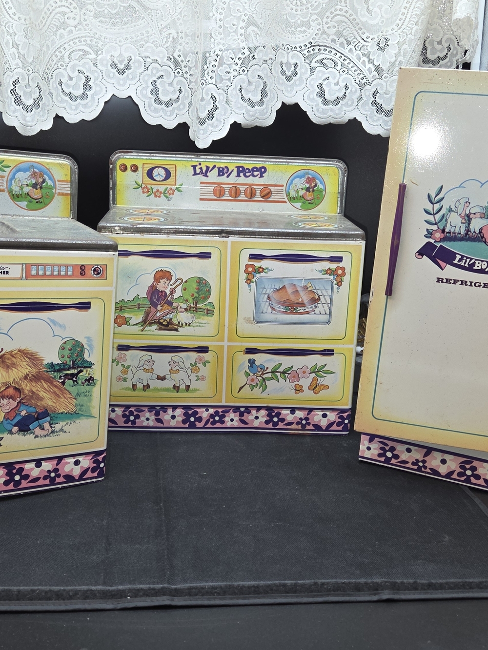Lil' Bo Peep Tin Metal Toy Set Wolverine Toy VTG